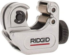 Ridgid - 1/8" to 5/8" Pipe Capacity, Mini Tube Cutter - Cuts Copper, Aluminum, Brass, Plastic - USA Tool & Supply