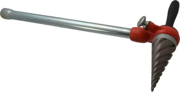 Ridgid - 1/4 to 2 Pipe Capacity, Spiral Pipe Reamer with Handle - Cuts Metallic Tubing - USA Tool & Supply