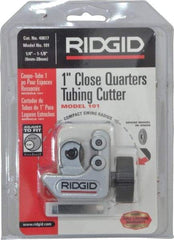 Ridgid - 1/4" to 1-1/8" Pipe Capacity, Mini Tube Cutter - Cuts Copper, Aluminum, Brass, Plastic - USA Tool & Supply