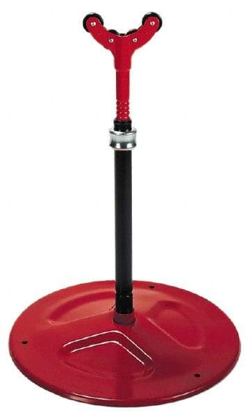 Ridgid - 1/4" to 6" Pipe Capacity, Adjustable Pipe Stand with Plain Support Head - 23" to 33" High, 2,500 Lb Capacity - USA Tool & Supply