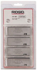 Ridgid - 1/8-27 NPT Thread, 12° Hook Angle, Right Hand, Alloy Steel Pipe Chaser - Ridgid 504A, 711, 713, 811A, 815A, 816, 817, 842 Compatibility - Exact Industrial Supply