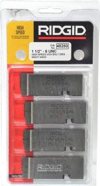 Ridgid - 1-1/2 - 6 UNC Thread, 6° Hook Angle, Right Hand High Speed Steel Chaser - Ridgid 504A, 711, 811A, 815A, 816, 817, 911 Compatibility - Exact Industrial Supply