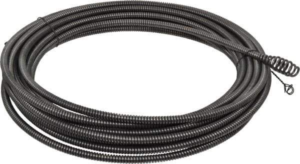 Ridgid - 5/16" x 35' Drain Cleaning Machine Cable - Inner Core Bulb Auger, 3/4" to 1-1/2" Pipe, Use with Models K39, K40 & K50 - USA Tool & Supply