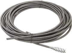 Ridgid - 5/16" x 50' Drain Cleaning Machine Cable - Bulb Auger, 3/4" to 1-1/2" Pipe, Use with Models K39, K40 & K50 - USA Tool & Supply