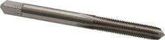 Made in USA - #12-36 UNS 4 Flute Bright Finish High Speed Steel Straight Flute Standard Hand Tap - Plug, Right Hand Thread, 2-3/8" OAL, 15/16" Thread Length, H2 Limit, Oversize - Exact Industrial Supply