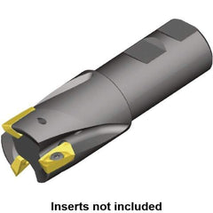 Kennametal - 1" Cut Diam, 0.71" Max Depth of Cut, 3/4" Shank Diam, 3.78" OAL, Indexable Square Shoulder End Mill - EC18.., EP18.. Inserts, Weldon Shank, 0° Lead Angle - USA Tool & Supply