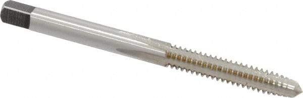 Made in USA - 3/16-24 UNS 4 Flute Bright Finish High Speed Steel Straight Flute Standard Hand Tap - Plug, Right Hand Thread, 2-3/8" OAL, 7/8" Thread Length, H3 Limit, Oversize - USA Tool & Supply