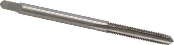 Made in USA - #6-48 UNS 3 Flute Bright Finish High Speed Steel Straight Flute Standard Hand Tap - Plug, Right Hand Thread, 2" OAL, 11/16" Thread Length, H2 Limit, Oversize - USA Tool & Supply