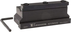 Kennametal - Tool Block Style A2TZN, 32mm Blade Height, 110mm OAL, 1.97"& OAH, Indexable Cutoff Blade Tool Block - 1-1/4" Shank Height, 1-1/4" Shank Width, Reversible, Series A2 Cut-Off - USA Tool & Supply