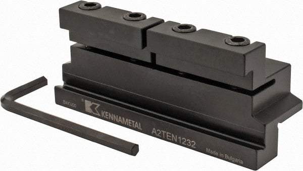Kennametal - Tool Block Style A2TEN, 32mm Blade Height, 110mm OAL, 48mm OAH, Indexable Cutoff Blade Tool Block - 3/4" Shank Height, 3/4" Shank Width, Reversible, Series A2 Cut-Off - USA Tool & Supply