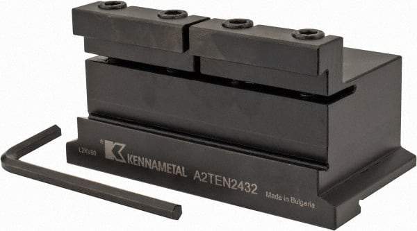 Kennametal - Tool Block Style A2TEN, 32mm Blade Height, 110mm OAL, 57.1mm OAH, Indexable Cutoff Blade Tool Block - 1-1/2" Shank Height, 1-1/2" Shank Width, Reversible, Series A2 Cut-Off - USA Tool & Supply