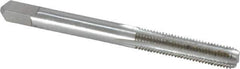 Made in USA - #12-32 UNEF 4 Flute Bright Finish High Speed Steel Straight Flute Standard Hand Tap - Bottoming, Right Hand Thread, 2-3/8" OAL, 15/16" Thread Length, H3 Limit, Oversize - USA Tool & Supply