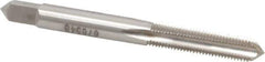 Made in USA - 1/4-32 UNEF 4 Flute Bright Finish High Speed Steel Straight Flute Standard Hand Tap - Bottoming, Right Hand Thread, 2-1/2" OAL, H3 Limit, Oversize - Exact Industrial Supply