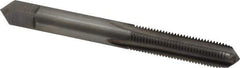Made in USA - 5/16-27 UNS 4 Flute Bright Finish High Speed Steel Straight Flute Standard Hand Tap - Plug, Right Hand Thread, 2-23/32" OAL, H3 Limit, Oversize - USA Tool & Supply