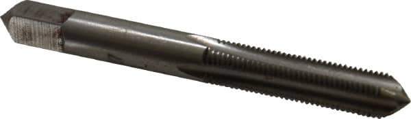 Made in USA - 5/16-27 UNS 4 Flute Bright Finish High Speed Steel Straight Flute Standard Hand Tap - Bottoming, Right Hand Thread, 2-23/32" OAL, H3 Limit, Oversize - USA Tool & Supply