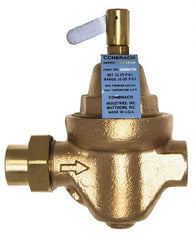 Conbraco - 1/2" Pipe, Solder x Solder End Connection, Bronze Pressure Regulating Valve - Nitrile Seal, 100 psi Inlet Pressure - USA Tool & Supply