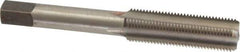 Made in USA - 7/16-24 UNS 4 Flute Bright Finish High Speed Steel Straight Flute Standard Hand Tap - Bottoming, Right Hand Thread, 3-5/32" OAL, H3 Limit, Oversize - Exact Industrial Supply