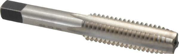 Made in USA - 1/2-12 UNS 4 Flute Bright Finish High Speed Steel Straight Flute Standard Hand Tap - Plug, Right Hand Thread, 3-3/8" OAL, H3 Limit, Oversize - Exact Industrial Supply