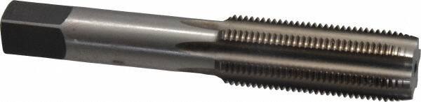 Made in USA - 11/16-18 UNEF 6 Flute Bright Finish High Speed Steel Straight Flute Standard Hand Tap - Plug, Right Hand Thread, 4-1/32" OAL, H3 Limit, Oversize - USA Tool & Supply