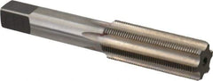 Made in USA - 11/16-24 UNEF 6 Flute Bright Finish High Speed Steel Straight Flute Standard Hand Tap - Bottoming, Right Hand Thread, 4-1/32" OAL, H3 Limit, Oversize - Exact Industrial Supply