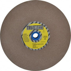 Tru-Maxx - 120 Grit Aluminum Oxide Bench & Pedestal Grinding Wheel - 8" Diam x 1" Hole x 1" Thick, 3600 Max RPM, O Hardness, Fine Grade , Vitrified Bond - USA Tool & Supply