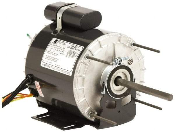 US Motors - 1/4 hp, TEAO Enclosure, Auto Thermal Protection, 1,075 RPM, 115 Volt, 60 Hz, Industrial Electric AC/DC Motor - Size 48 Frame, Hub/Stud Mount, 1 Speed, Ball Bearings, 3.6 Full Load Amps, B Class Insulation, CCW Lead End Rev - USA Tool & Supply