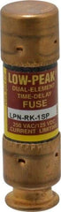 Cooper Bussmann - 125 VDC, 250 VAC, 1 Amp, Time Delay General Purpose Fuse - Fuse Holder Mount, 50.8mm OAL, 100 at DC, 300 at AC (RMS) kA Rating, 9/16" Diam - USA Tool & Supply
