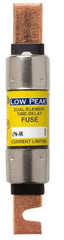 Cooper Bussmann - 250 VAC/VDC, 100 Amp, Time Delay General Purpose Fuse - Bolt-on Mount, 5-7/8" OAL, 100 at DC, 300 at AC (RMS) kA Rating, 1-1/16" Diam - USA Tool & Supply