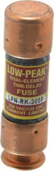 Cooper Bussmann - 125 VDC, 250 VAC, 30 Amp, Time Delay General Purpose Fuse - Fuse Holder Mount, 50.8mm OAL, 100 at DC, 300 at AC (RMS) kA Rating, 9/16" Diam - USA Tool & Supply