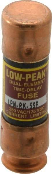 Cooper Bussmann - 125 VDC, 250 VAC, 5 Amp, Time Delay General Purpose Fuse - Fuse Holder Mount, 50.8mm OAL, 100 at DC, 300 at AC (RMS) kA Rating, 9/16" Diam - USA Tool & Supply