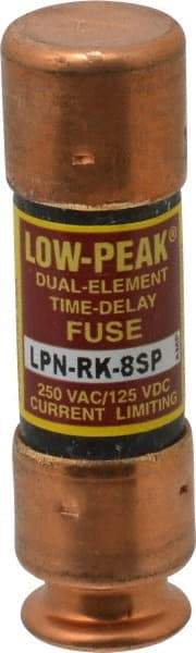 Cooper Bussmann - 125 VDC, 250 VAC, 8 Amp, Time Delay General Purpose Fuse - Fuse Holder Mount, 50.8mm OAL, 100 at DC, 300 at AC (RMS) kA Rating, 9/16" Diam - USA Tool & Supply