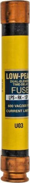 Cooper Bussmann - 300 VDC, 600 VAC, 1 Amp, Time Delay General Purpose Fuse - Fuse Holder Mount, 127mm OAL, 100 at DC, 300 at AC (RMS) kA Rating, 13/16" Diam - USA Tool & Supply