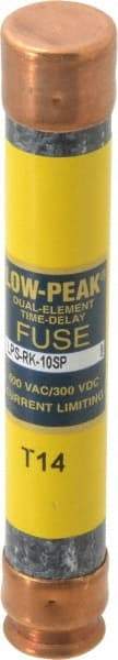 Cooper Bussmann - 300 VDC, 600 VAC, 10 Amp, Time Delay General Purpose Fuse - Fuse Holder Mount, 127mm OAL, 100 at DC, 300 at AC (RMS) kA Rating, 13/16" Diam - USA Tool & Supply