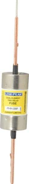 Cooper Bussmann - 300 VDC, 600 VAC, 150 Amp, Time Delay General Purpose Fuse - Bolt-on Mount, 9-5/8" OAL, 100 at DC, 300 at AC (RMS) kA Rating, 1.61" Diam - USA Tool & Supply