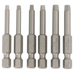 Square Power Bit #1, 2 & 3 × 50mm (6 Bit Pack) - USA Tool & Supply