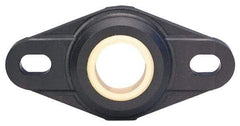 Igus - 15mm ID, 68.6mm OAL2-Bolt Flange Bearing - 292 Lb Dyn Cap, 50" Btw Mnt Hole Ctrs, Thermoplastic - USA Tool & Supply