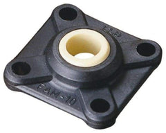 Igus - 25mm ID, 25mm OAH 4-Bolt Flange Bearing - 674 Lb Dyn Cap, 52" Btw Mnt Hole Ctrs, Thermoplastic - USA Tool & Supply
