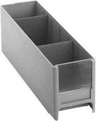 Quantum Storage - 25 Lb. Load Capacity, 11" Deep, Gray High-Impact Polystyrene Drawer Bin - 3-5/16" High x 2-3/4" Wide x 11" Long - USA Tool & Supply