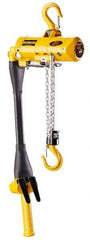 Harrington Hoist - 1/4 Ton Load Limit, 10' Max Height Top Hook Air Hoist - 48 SCFM at 90 PSI, 29 FPM Lift Speed, 12" Min Headroom, Pendant Control - USA Tool & Supply