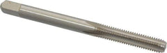 Kennametal - #10-32 UNF 3B 4 Flute Bright Finish High Speed Steel Straight Flute Standard Hand Tap - Bottoming, Right Hand Thread, 2.38" OAL, 7/8" Thread Length, H2 Limit, Oversize - Exact Industrial Supply