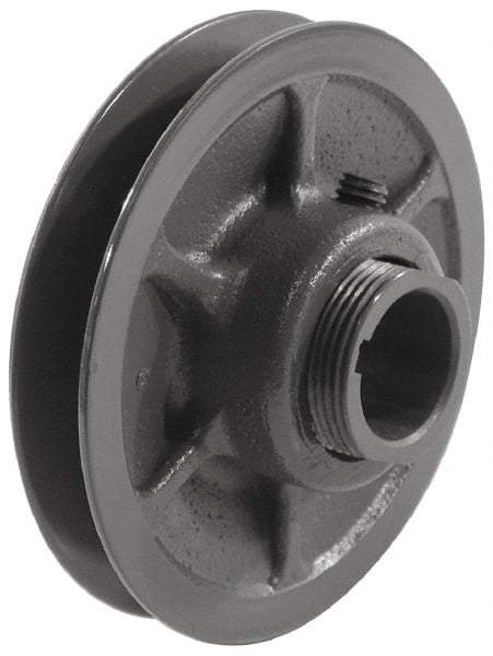Browning - 5/8" Inside Diam x 2.87" Outside Diam, 1 Groove, Variable Pitched Sheave - Belt Section 3L, 1-11/16" Sheave Thickness, 17/32 to 25/32" Face Width - USA Tool & Supply