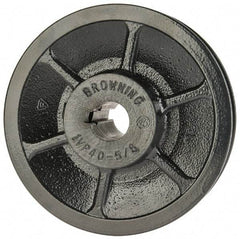 Browning - 5/8" Inside Diam x 3-3/4" Outside Diam, 1 Groove, Variable Pitched Sheave - Belt Sections 3L, 4L, A, 5L & B, 1-7/8" Sheave Thickness, 21/32 to 1-1/32" Face Width - USA Tool & Supply