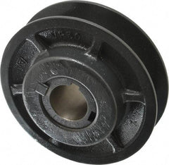 Browning - 1-1/8" Inside Diam x 4-3/4" Outside Diam, 1 Groove, Variable Pitched Sheave - Belt Sections 3L, 4L, A, 5L & B, 2-5/32" Sheave Thickness, 21/32 to 1-1/32" Face Width - USA Tool & Supply