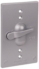 Thomas & Betts - Electrical Outlet Box Aluminum Switch Cover - Includes Gasket & Screw - USA Tool & Supply