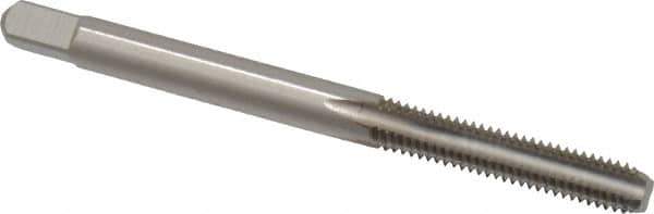 Kennametal - #10-32 UNF 2B 4 Flute Bright Finish High Speed Steel Straight Flute Standard Hand Tap - Bottoming, Right Hand Thread, 2.38" OAL, 7/8" Thread Length, H3 Limit, Oversize - Exact Industrial Supply