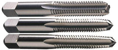 Hertel - #10-24 UNC, 4 Flute, Bottoming, Plug & Taper, Bright Finish, High Speed Steel Tap Set - 2-3/8" OAL, 2B/3B Class of Fit - USA Tool & Supply