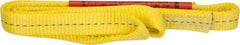 Lift-All - 3' Long x 1" Wide, 1,600 Lb Vertical Capacity, 1 Ply, Polyester Web Sling - 1,250 Lb Choker Capacity, Yellow, with Web Sling for Lifting - USA Tool & Supply