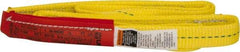 Lift-All - 4' Long x 1" Wide, 1,600 Lb Vertical Capacity, 1 Ply, Polyester Web Sling - 1,250 Lb Choker Capacity, Yellow, with Web Sling for Lifting - USA Tool & Supply