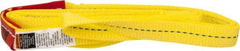 Lift-All - 6' Long x 1" Wide, 1,600 Lb Vertical Capacity, 1 Ply, Polyester Web Sling - 1,250 Lb Choker Capacity, Yellow, with Web Sling for Lifting - USA Tool & Supply