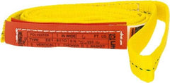 Lift-All - 6' Long x 1" Wide, 1,600 Lb Vertical Capacity, 1 Ply, Polyester Web Sling - 1,250 Lb Choker Capacity, Yellow - USA Tool & Supply